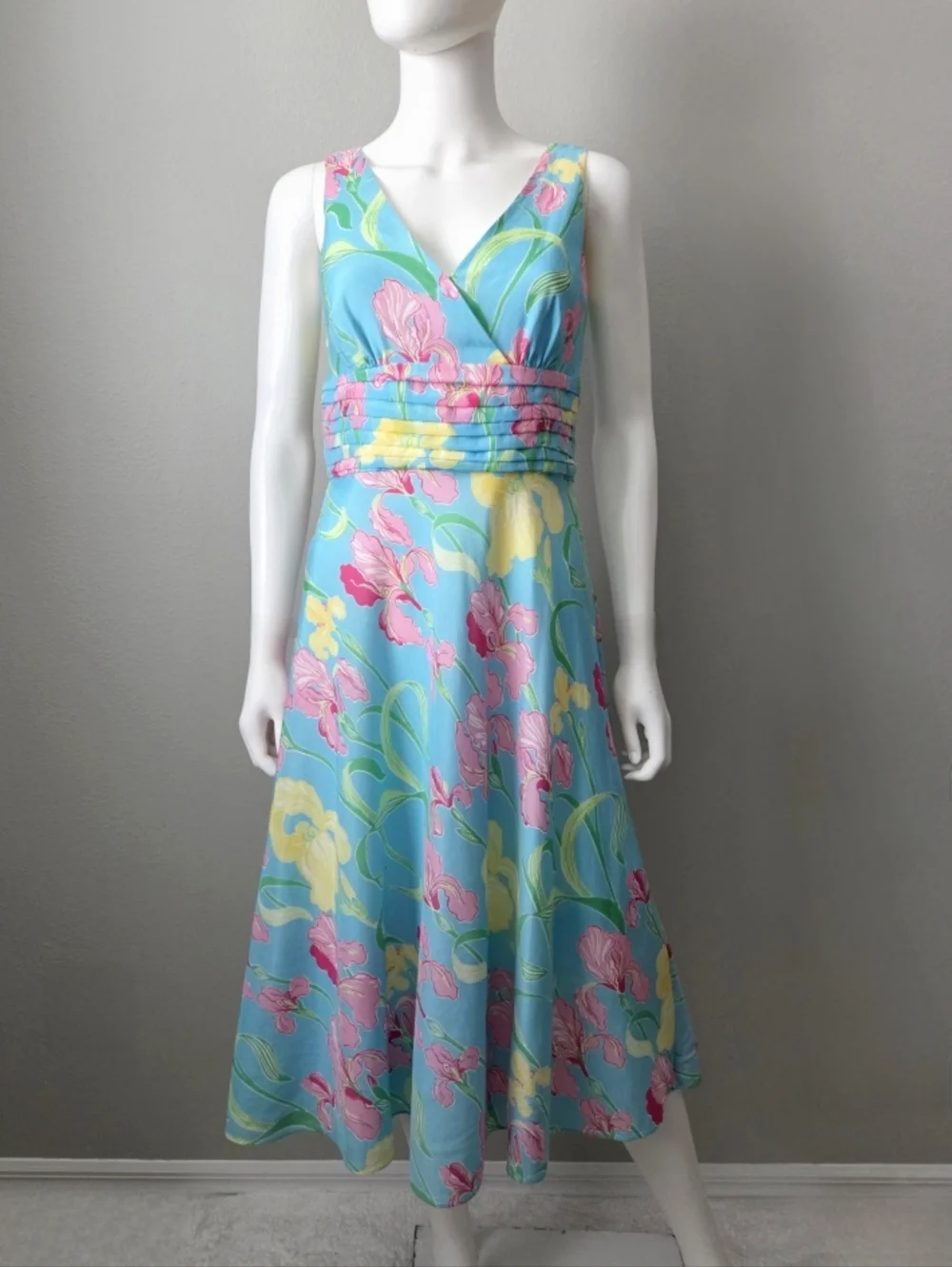 Lilly Pulitzer Silk / Cotton Sleeveless Bold Floral A-Line Dress, Lined, Size 6 - Picture 16 of 16